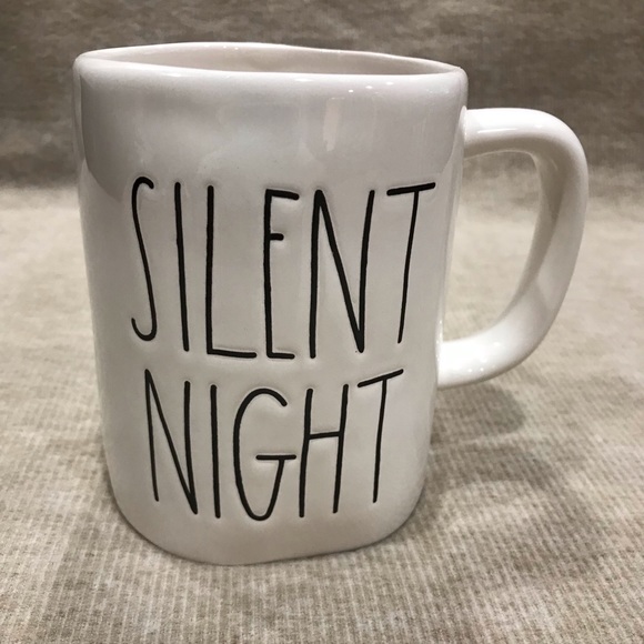 Rae Dunn Other - Rae Dunn SILENT NIGHT coffee cup drink mug
Ceramic white mug with black letters